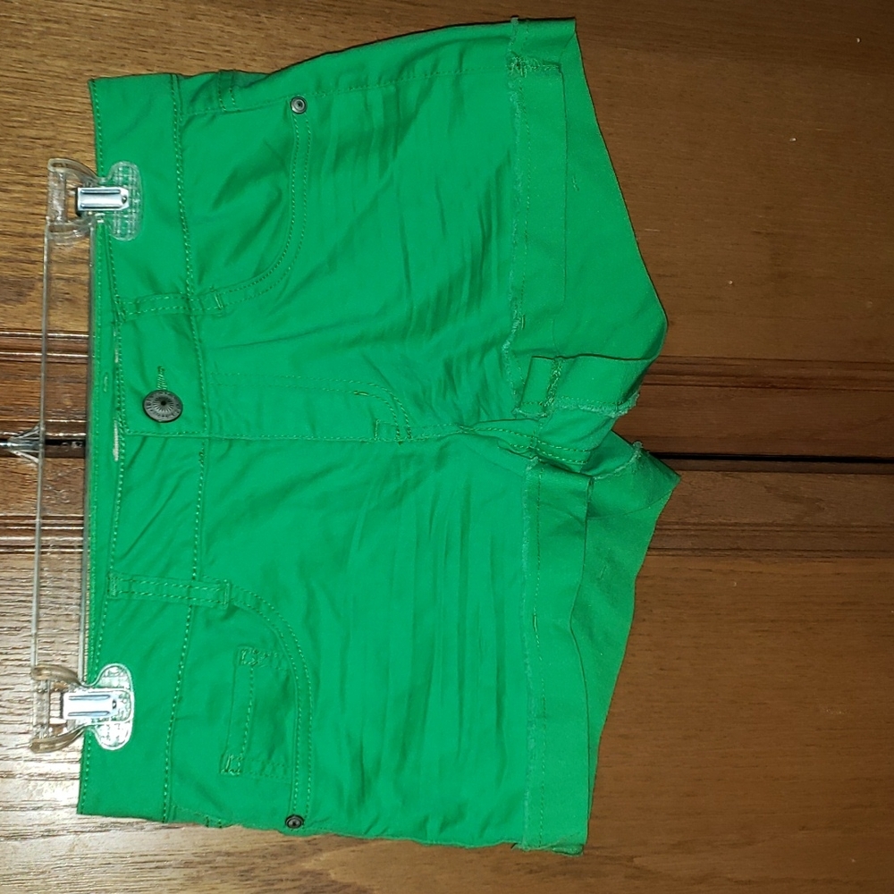 lei s rolled short shorts bright light green